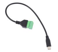 Générique Câble Transfert Noir Données pour en et de Stable Cuivre Adaptateur USB à Bornes à Vis sans Soudure Fiable Type-c Dispositifs