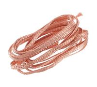 Générique Câble Tressé en Cuivre Nu Plat 4 M Fil de Terre Tressé 4 Mm² Câble de Mise à la Terre Flexible pour Circuits Électriques et Laboratoires