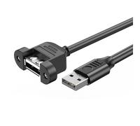Générique Câble USB 2.0 mâle femelle avec 480 Mbps, Straight head 1M | Gestion des câbles multidirectionnelle pour les espaces restreints, avec à vis de sécurité et joint