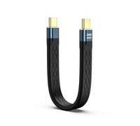 Générique Câble USB 4 de Type C Plat et Flexible de 5 Pouces, Prend en Thunderbolt4 / 3, de données à 40Gbps, Alimentation 240W, câble de Chargement de Type C 8K