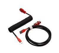 Générique Câble USB A vers Type C for clavier mécanique de jeu, double gaine, avec câble d'alimentation spiralé détachable GX16 de type aviateur.(D16)