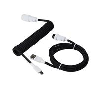 Générique Câble USB A vers Type C for clavier mécanique de jeu, double gaine, avec câble d'alimentation spiralé détachable GX16 de type aviateur.(D14)