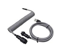 Générique Câble USB A vers Type C for clavier mécanique de jeu, double gaine, avec câble d'alimentation spiralé détachable GX16 de type aviateur.(D27)