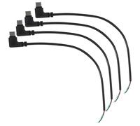 Générique Câble USB C à Angle Droit 90 Degrés Fiche Mâle Type C, 4 Pièces, Câble en PVC Noir pour Transfert de Données et Alimentation, Connexion Pratique