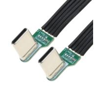 Générique Câble USB C plat en Silicone, cordon de données coudé, prend en une rapide de 60W, 480M, pour caméras, fil souple en Silicone plat