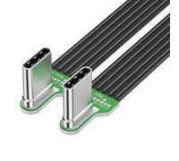 Générique Câble USB C plat en Silicone, cordon de données coudé, prend en une rapide de 60W, 480M, pour caméras, fil souple en Silicone plat