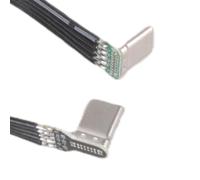 Générique Câble USB C plat en Silicone, cordon de données coudé, prend en une rapide de 60W, 480M, pour caméras, fil souple en Silicone plat