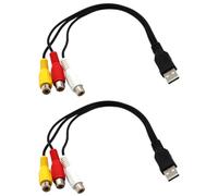 Générique Câble USB Mâle vers 3 Connecteurs Audio Femelles Paire de Câbles Audio en Cuivre Étamé et Pvc et Transmission de Données Fiable Facile à Installer pour Tv Domestique