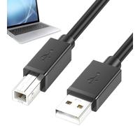 Générique Câble USB pour Imprimante - Câble USB A B | Connecteurs 2.0 Mâle A B de 213 cm pour Ordinateur Portable Moniteur Clavier et Connectivité d'Appareils