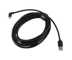 Générique Câble USB Type C 3.0 pour Transfert de Données Rapide et Charge Rapide de 4 Mètres Connecteur Coudé à 90° Matériau PVC et Cuivre Étamé, pour VR