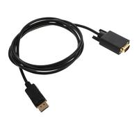 Générique Câble Vidéo pour Moniteur Vga Noir 1,8 M en Plastique Compatible Large Plug and Play pour Projecteur et Usage en Déplacement