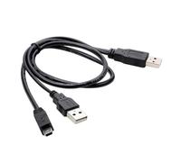 Générique Câble Y USB2.0 a mâle 5 broches avec alimentation auxiliaire pour périphériques de stockage portables Connecteurs 5 broches Y pour alimentation de disque dur externe