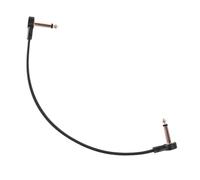 Générique Câbles de Pédale d'Effets - 15 cm Plat Bas Profil Câble Instrument pour Guitarre - Cordon d'Effets Plat à Angle Droit 6.35 mm pour Pratique Réglage École Maison Scène