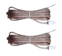 Générique Câbles d'enceintes 2x Red Gray Speaker White Connector Wire Cord Cable Compatible With Roxel Mini Hi-Fi System