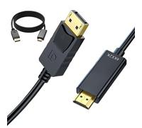 Générique Câbles Informatiques, Câble Moniteur Haute Définition 4K de 1,8 m, de Données Plug and Play pour PC, Streamers, Professionnels IT, Joueurs, Streaming Média, Vidéo à
