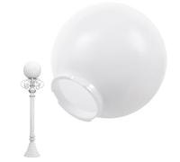 Générique Cache-ampoule Globe Rond en Acrylique Blanc pour Éclairage Extérieur, Protection la Saleté, Décoration Délicate pour Jardin et Terrasse