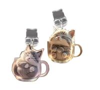 Générique Cache Anti-Poussière,Pendentif Chat Anti-Poussière Étanche - Lot de 2 Caches Port de Charge Type C | pour Tablette Porte-clés Intérieur Extérieur Maison Travail