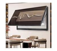 Générique Cache-boîte à fusibles Mural - Armoire décorative pour Panneaux de disjoncteurs, Cache-Porte électrique pour Dissimuler Le boîtier de Compteur - Design Noir élégant (95 x 45 cm)