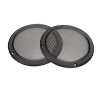 Générique Cache de Haut-Parleur en Fer Noir 5 Pouces, Grille de Protection pour Subwoofer et Haut-Parleur, Utilisation Fiable pour Audio Voiture et Maison, Lot de 2 Pièces