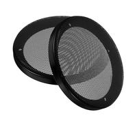 Générique Cache Haut-Parleur Voiture 2pcs Noir en Fer et Plastique, Protection pour Subwoofer 6 Pouces, Remplacement pour Intérieur Automobile