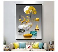 Générique Cache-Panneau électrique Mural - Coffret à fusibles décoratif, Cache-Compteur électrique, élégant Cache-boîte de Distribution pour Salon (B, 70 x 50 cm)