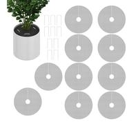 Générique Cache-Pot de - Matériau Durable, Ensemble de Protection pour de 10 pièces, Grille de Pot Ronde avec piquets, Maille de jardinière réglable | Utilisation Parfaite pour Les d'inté