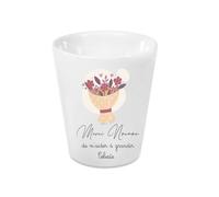 Générique Cache-Pot “Merci Nounou” Personnalisable avec prénom - Pot décoratif 10 cm avec Trou de Drainage - Cadeau Nounou Fin d’année/Noël