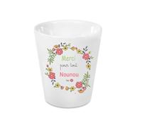 Générique Cache-Pot “Merci pour Tout Nounou” personnalisé - Cadeau Fête des Nounous ou Noël - Pot céramique prénom -