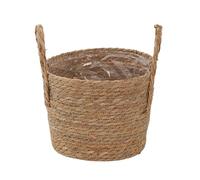 Générique Cache-Pot Tressé - Panier Plan?es Naturel avec Ænse | Pots Fleurs Osier | Support Pot Plan?es Paille | Panier Décoratif Intérieur Extérieur Jardin Terrasse