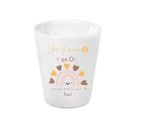 Générique Cache-Pot “Une Nounou en Or” personnalisé - Cadeau Fête des Nounous ou Noël - Arcenciel et cœurs - Pot prénom