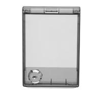 Générique Cache-prises Étanches Type 86 en Abs Noir, Boîtier Verrouillable pour Interrupteurs Extérieurs, Protection Intempéries et Chocs, Couvercle à Bouton-poussoir Adapté Salle de Bain