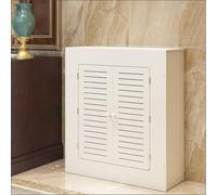 Générique Cache-radiateur à Lattes Moderne avec 2 Portes, élégant Cache-radiateur Mural, Protection de confidentialité pour Salon, Chambre et Cuisine (61 x 80 x 20 cm)