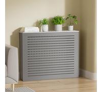 Générique Cache-radiateur Moderne à Lattes - Armoire chauffante élégante avec Espace de Rangement supplémentaire pour la Maison et Le Bureau, Design Horizontal (70 x 60 x 25 cm / 28 x 24 x 10 Pouces)