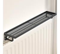 Générique Cache-radiateur Mural Noir avec étagère de 80 cm, sans perçage, Design Robuste et Peu encombrant pour Salon, Chambre, Bureau, décoration intérieure élégante (Noir 120 cm)