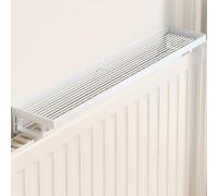 Générique Cache-radiateur Mural Noir avec étagère de 80 cm, sans perçage, Robuste et Peu encombrante, idéale pour Le Salon, la Chambre ou Le Bureau. Décoration intérieure élégante (Wei? 100 cm)
