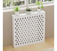 Générique Cache-radiateurs Modernes en MDF Blanc - Meuble décoratif et Respirant avec étagère de Rangement pour radiateurs à Vapeur - Solutions de Chauffage élégantes pour la Maison