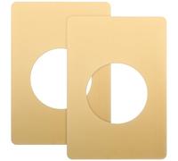 Générique Cache Serrure Porte en Acier Inoxydable Or, Fournitures de Renforcement de Porte Solide 2 Pcs Plaque de Réparation pour Serrure et Pêne Dormant