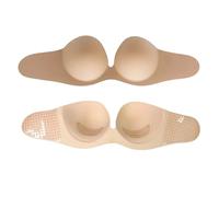 Générique Cache-Tétons Soutien Gorge Push Up sans Bretelles Soutiens-Gorge Autoadhésifs Tetons Silicone Dos Nu Sticky Bra Coque Adhesif Cache Femme Sexy Invisible Soutien-Gorge Adhésif Seins