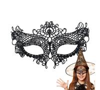 Générique Cache-Yeux Dentelle Noir - Cagoule Spectacle Femmes | Accessoire Déguisement Fête pour Femmes Filles Ados Halloween Noël Anniversaire