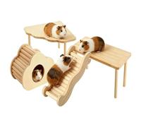 Générique Cachette Grotte Hamster Rampe d'escalade en Bois Jouet | Mobilier En Forme De Avec Rampe Jouet Pour Hamster Accessoires Et Enrichissement Cage Souris Furet Chinchilla