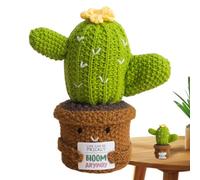 Générique Cactus Crochet Positif, Tricotée à la Main pour, Figurine Cactus Inspirante pour Collectionneurs Praticiens de Méditation Sensibles Adolescents Adultes