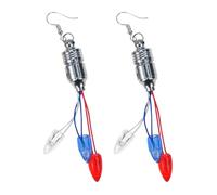Générique Cadeau Collier Bijoux américain, d'oreilles pendantes, accessoires scintillants pour fête des femmes, fête commémorative des anciens combattants D'oreilles Femme Fleur (B, 10x9x2cm)