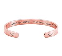 Générique Cadeau Couple Saint Valentin Bracelet classique saint valentin Bracelet acier inoxydable je t'aime plus la je gagne lumière luxe (D, One Size)