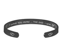 Générique Cadeau Couple Saint Valentin Bracelet classique saint valentin Bracelet acier inoxydable je t'aime plus la je gagne lumière luxe (A, One Size)