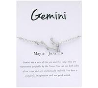 Générique Cadeau Couple Saint Valentin Bracelet Femme Argent 925 Zodiac 12 Constellation Link Avec Une Carte De Bénédiction (SL3, One Size)