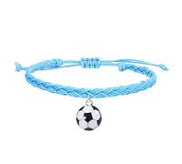 Générique Cadeau Couple Saint Valentin Bracelets De Charme De Football Faveurs Fête Football Bracelets Perles Bracelet Balle Inspirant Réglable Pour Les Adolescents Adultes Sport (I, One Size)