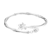 Générique Cadeau Couple Saint Valentin Bracelets élégants en argent pur 925 Bracelets à breloques réglables élégants Design unique Anniversaire pour les femmes Amitié (Silver, One Size)