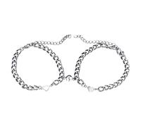 Générique Cadeau Couple Saint Valentin Couple magnétique Bracelet ne transfère jamais le cadeau d'amour à son petit petite promet une attraction d'amour éternel (C, One Size)