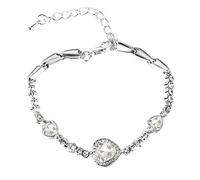 Générique Cadeau Couple Saint Valentin Crystal Day mariée bracelet de mariage Bangle bijoux bijoux Valentine's Women bracelets (F, One Size)