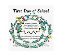 Générique Cadeau Couple Saint Valentin jour d'école maternelle Bracelet retour à l'école cadeaux fils Bracelets argile perle Bracelet anniversaire noël ensemble de bijoux (Green, One Size)